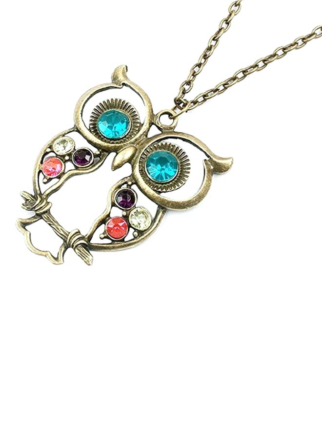 QiaoKai - Alloy Owl Sweater Pendant Necklace - Image 1
