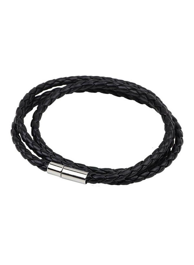 QiaoKai Leather Multi Layer Woven Twist Bracelet 