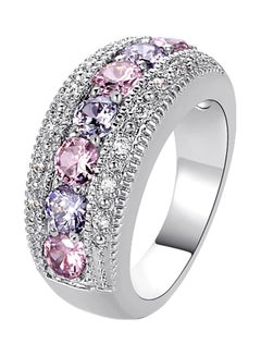 Zircon Silver Inlay Ring