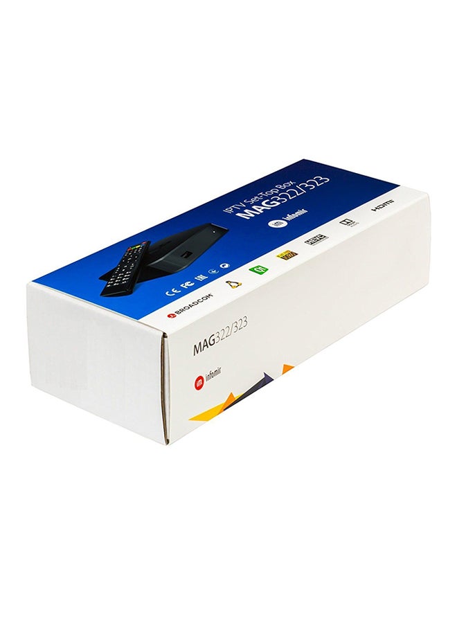 IPTV Set-Top Box With HDMI Cable And Remote MAG 322 Black