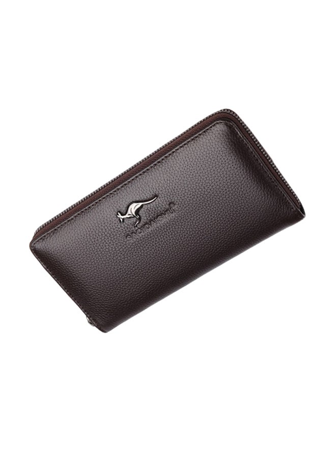 SAQIDAISHU Large Credit Card Business Wallet Brown