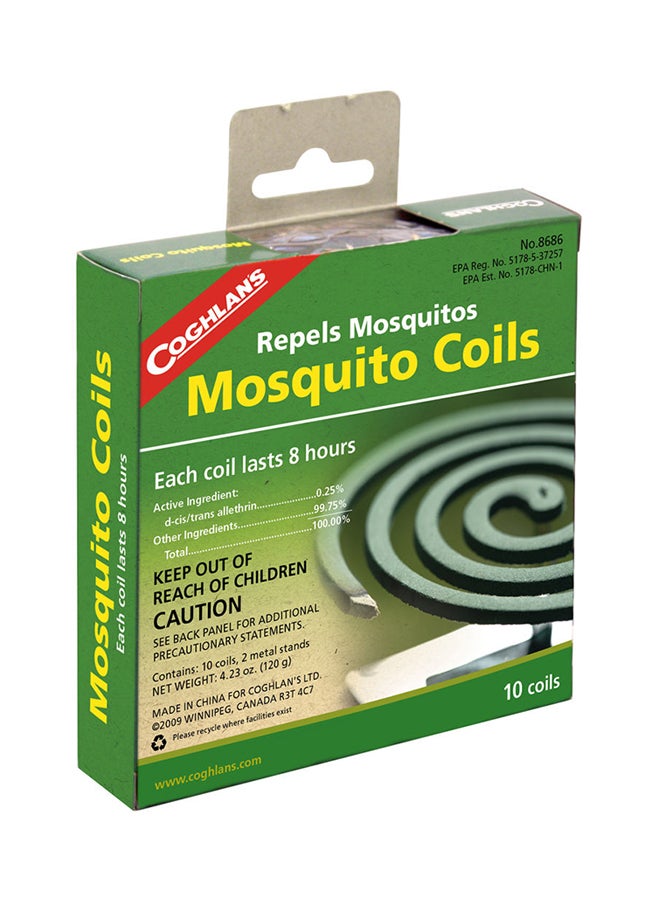 COGHLANS 10-Piece Mosquito Coil Set Green 