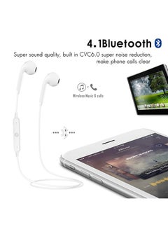 ZIDLI S6 Stereo Wireless Bluetooth In-Ear Headphones With Mic White  - Image 4