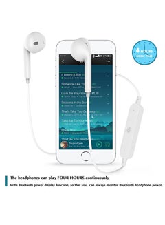 ZIDLI S6 Stereo Wireless Bluetooth In-Ear Headphones With Mic White  - Image 5