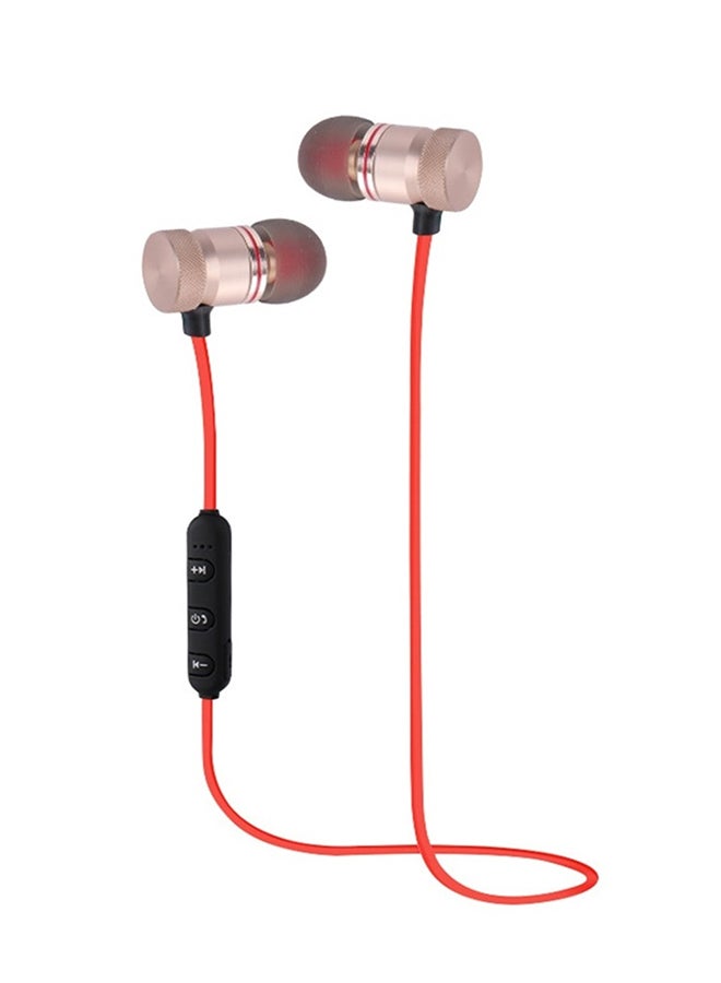 ZIDLI Bluetooth In-Ear Stereo Headphones Red/Beige - Image 1
