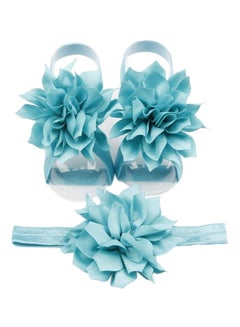 Petal Flower Patterned Headband With Barefoot Sandals