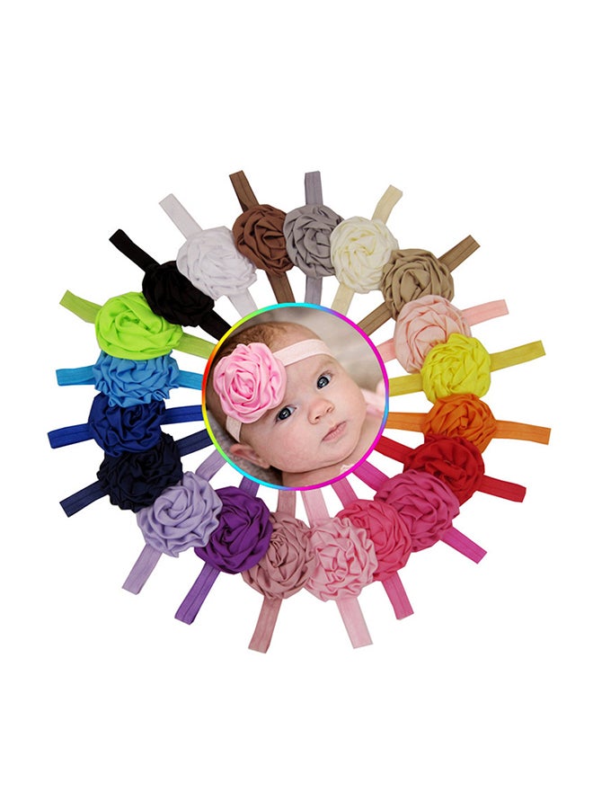 ربطة شعر من القطن بتصميم زهور أرجواني - Image 2