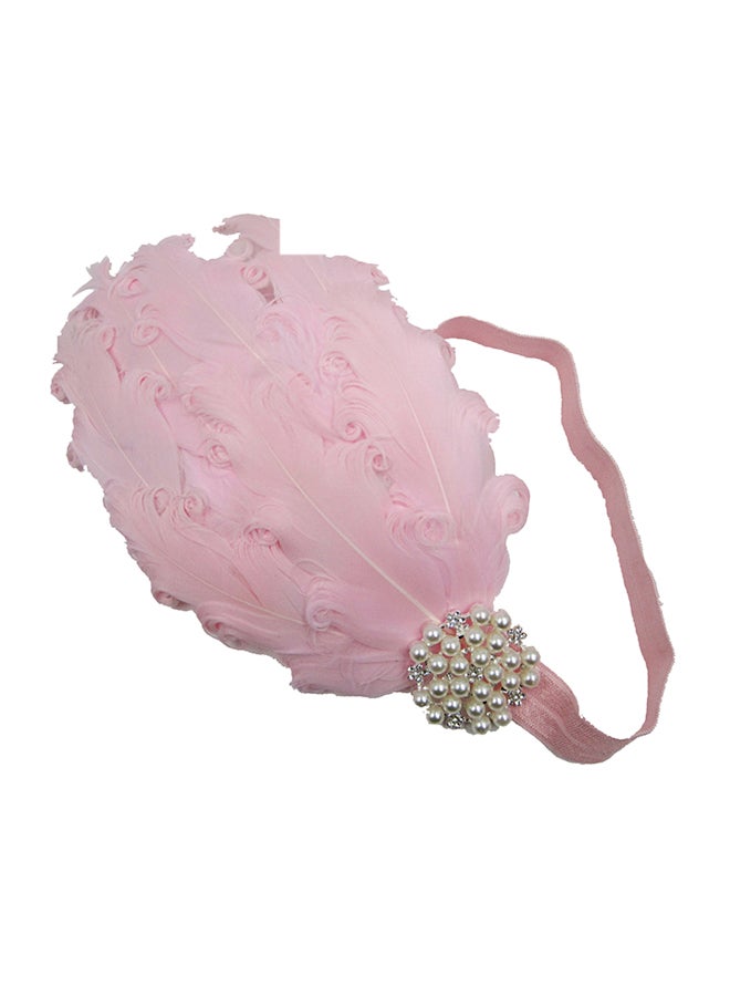 Feather Design Elastic Cotton Headband