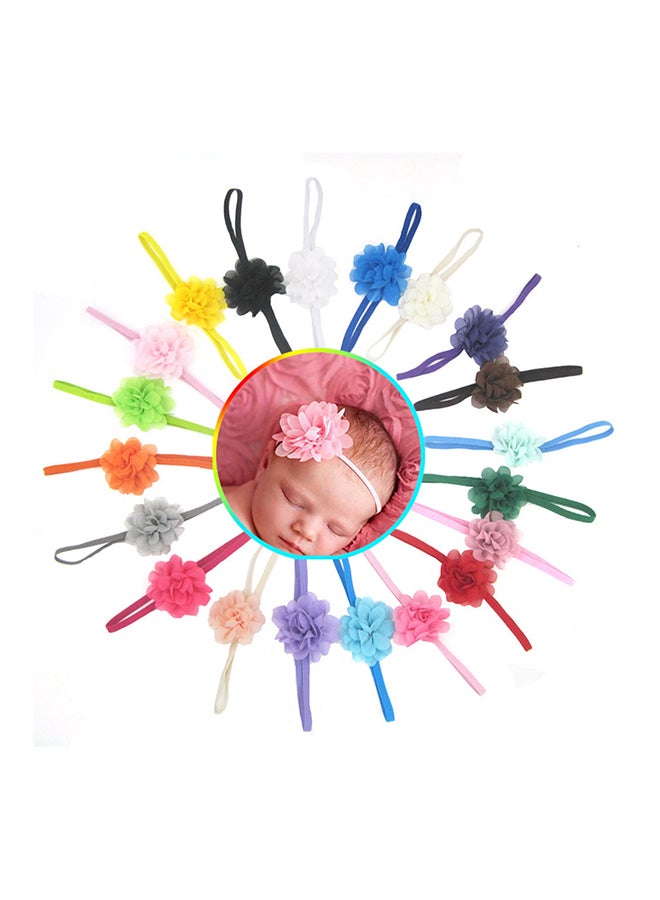 Chiffon Flower Elasticize Hairband Purple - Image 2