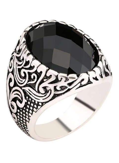 Totem Carved Oval Alloy Ring