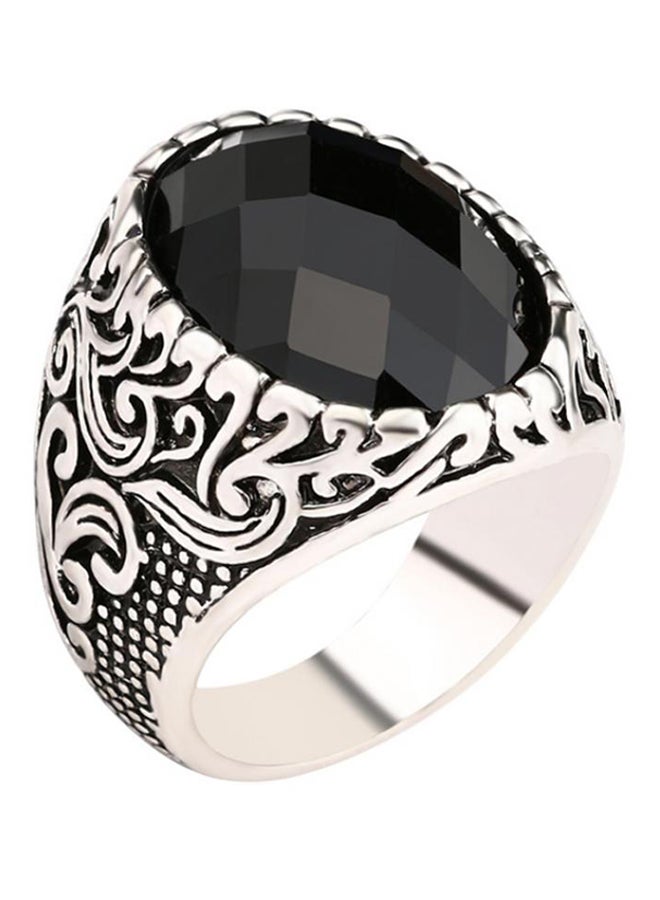 Bluelans - Totem Carved Oval Alloy Ring - Image 1