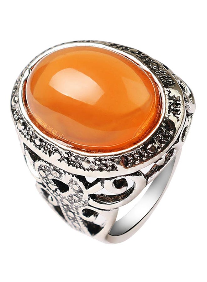 بلولانز خاتم مجوّف عقيق مصنوع بتصميم أنيق