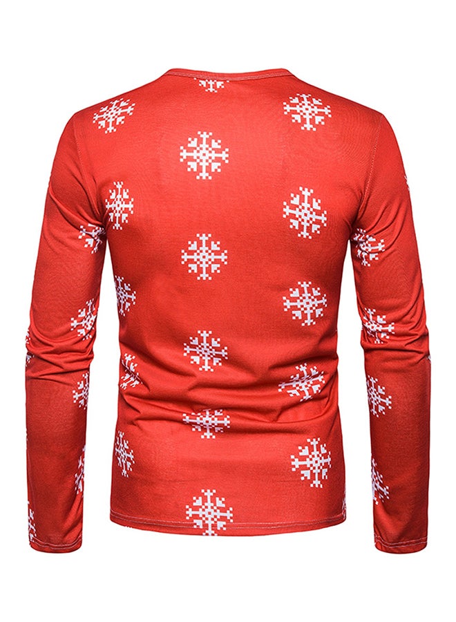 تيشيرت بوليستر على شكل غزال الرنة بطباعة ثلاثية الابعاد برتقالي - Image 2