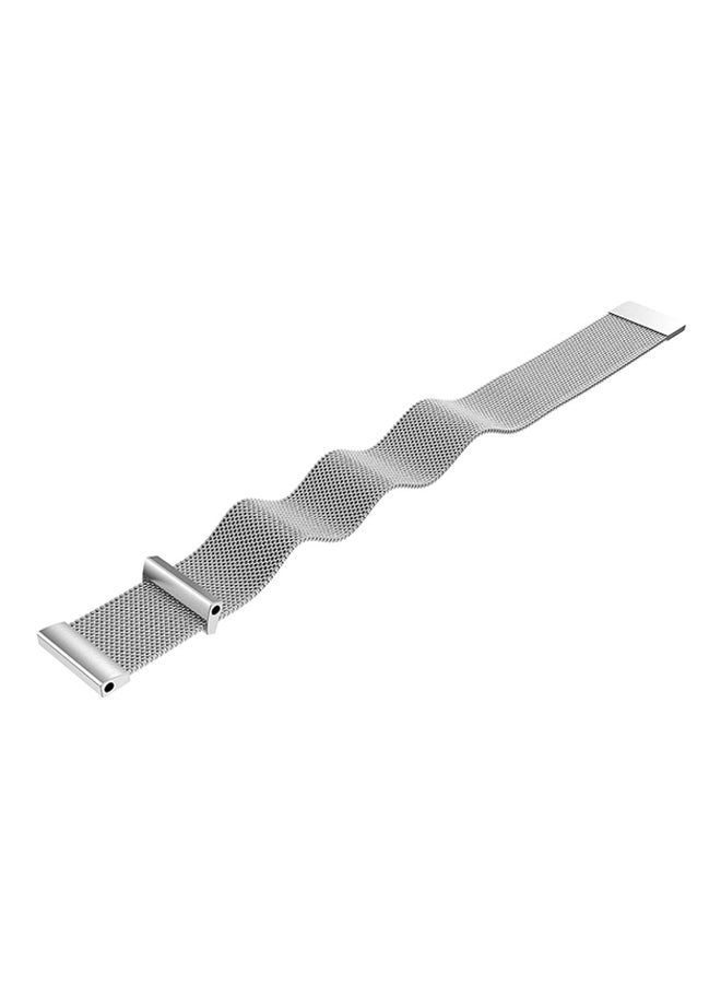 ISank - Milanese Stainless Steel Loop Smartwatch Band For Garmin Fenix 5X Silver - Image 1