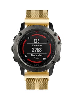 ISank Milanese Loop Smart Watch Band For Garmin Fenix 5X Gold  - Image 4