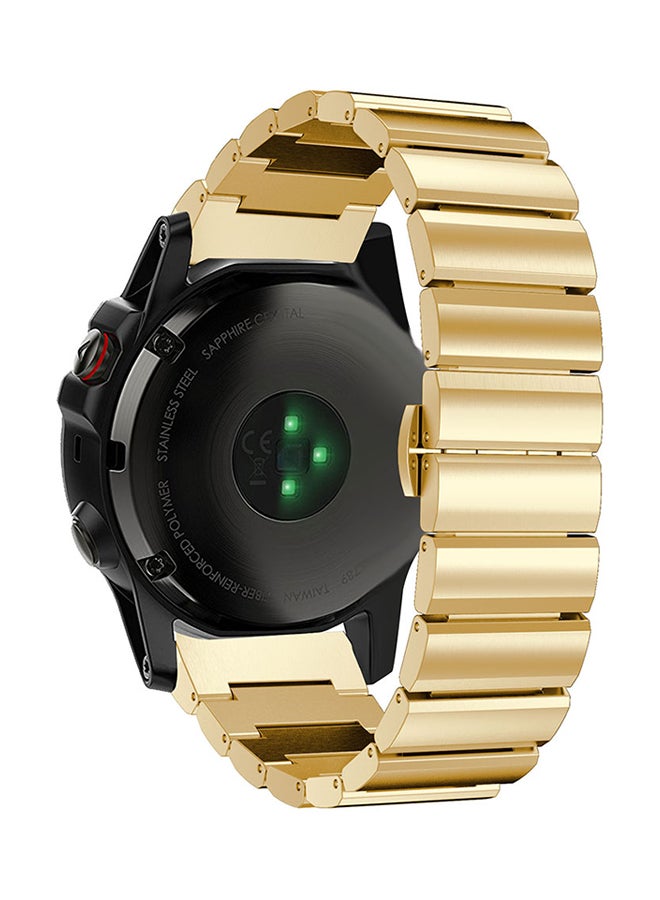 ISank Replacement Link Smart Watch Band For Garmin Fenix 5X Gold  - Image 3