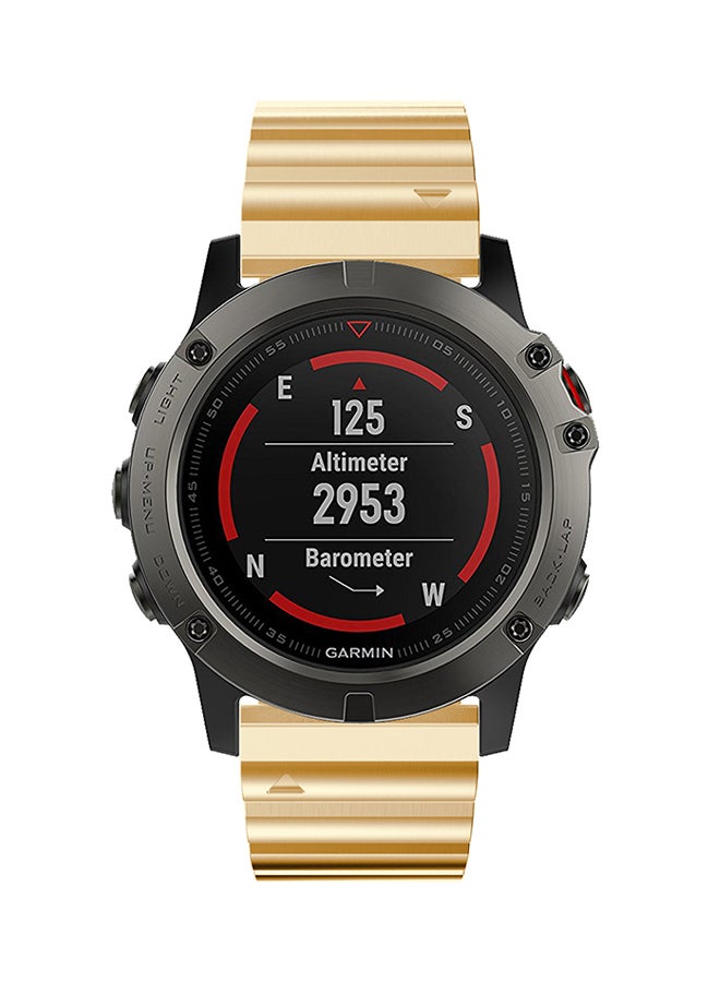 ISank Replacement Link Smart Watch Band For Garmin Fenix 5X Gold  - Image 4