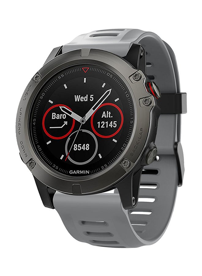 ISank Replacement Sport Smart Watch Band For Garmin Fenix 5X Grey - Image 4