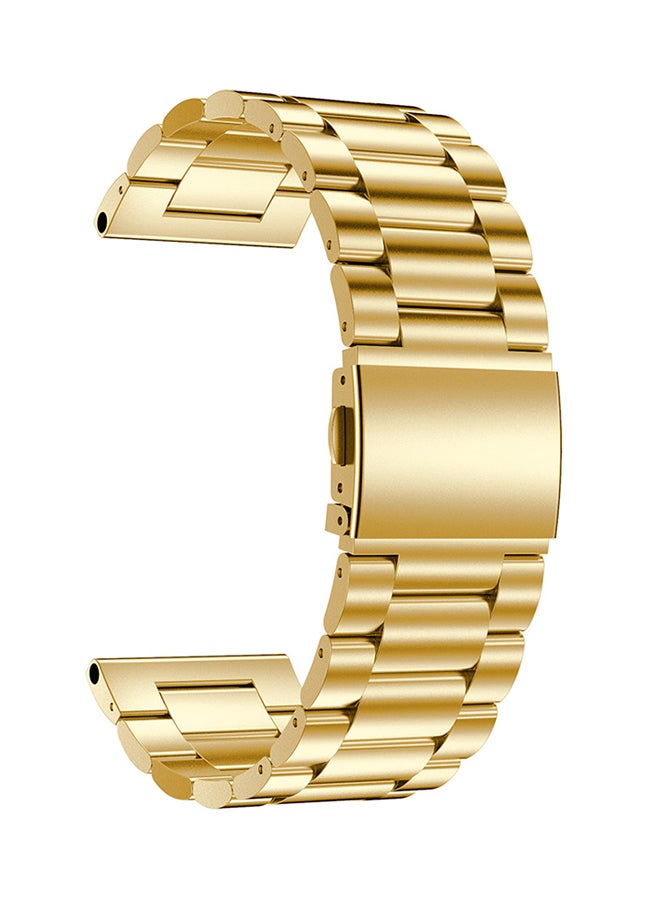 ISank Three Strains Smart Watch Band For Garmin Fenix 5X Gold  - Image 1
