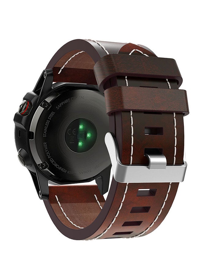 ISank Replacement Smart Watch Band For Garmin Fenix 5x Brown  - Image 3