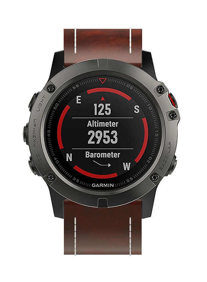 ISank Replacement Smart Watch Band For Garmin Fenix 5x Brown  - Image 4