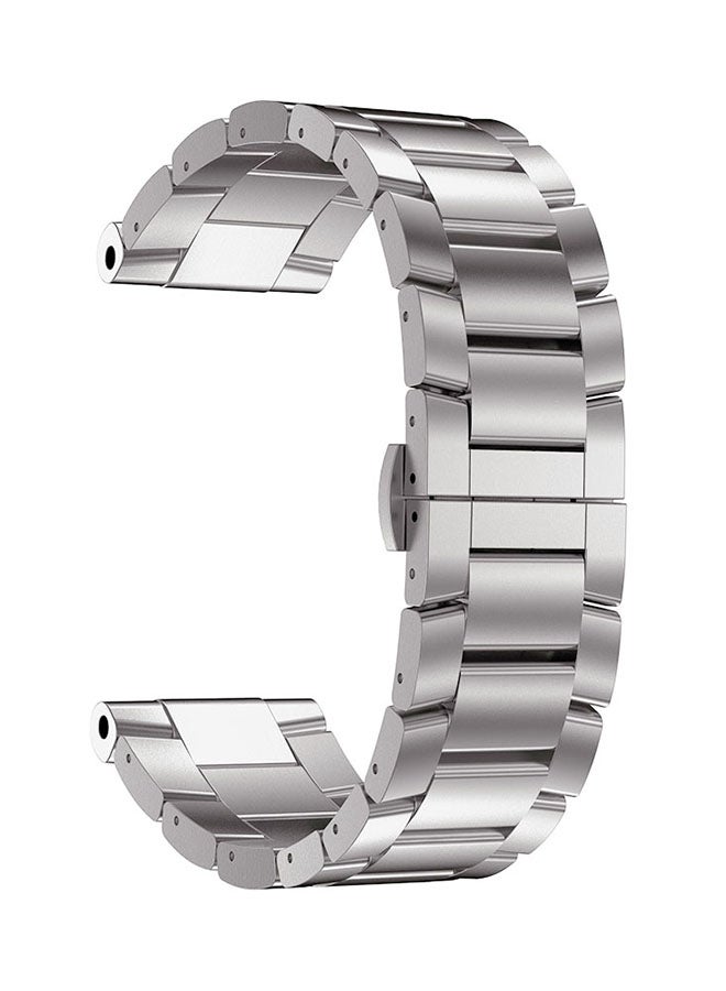 ISank Three Strains Smart Watch Band For Garmin Fenix 5X Silver - Image 1