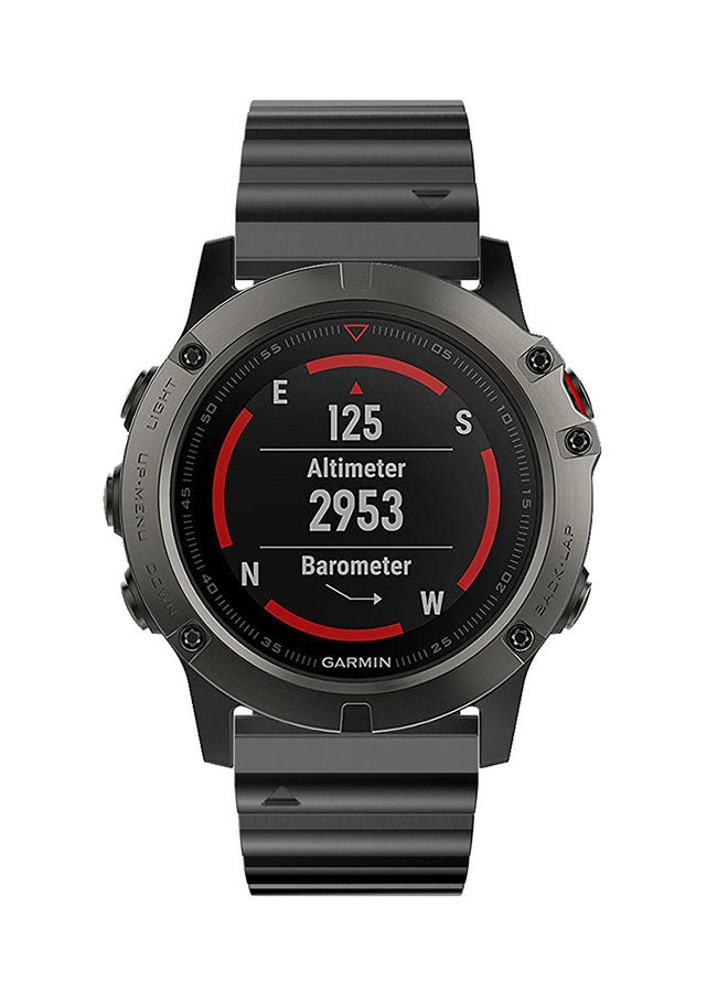 ISank Replacement Link Smart Watch Band For Garmin Fenix 5X Black  - Image 4