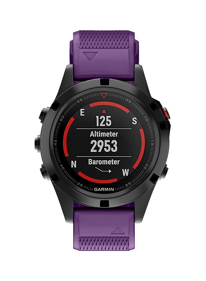 ISank Replacement Smart Watch Band For Garmin Fenix 5X/3/3HR GPS Purple - Image 3