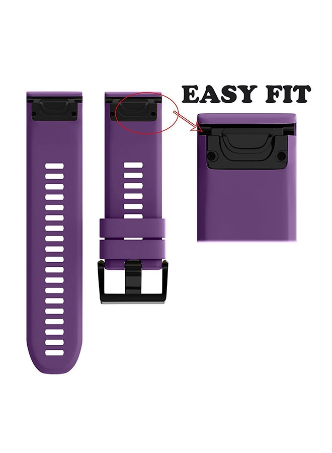 ISank Replacement Smart Watch Band For Garmin Fenix 5X/3/3HR GPS Purple - Image 4