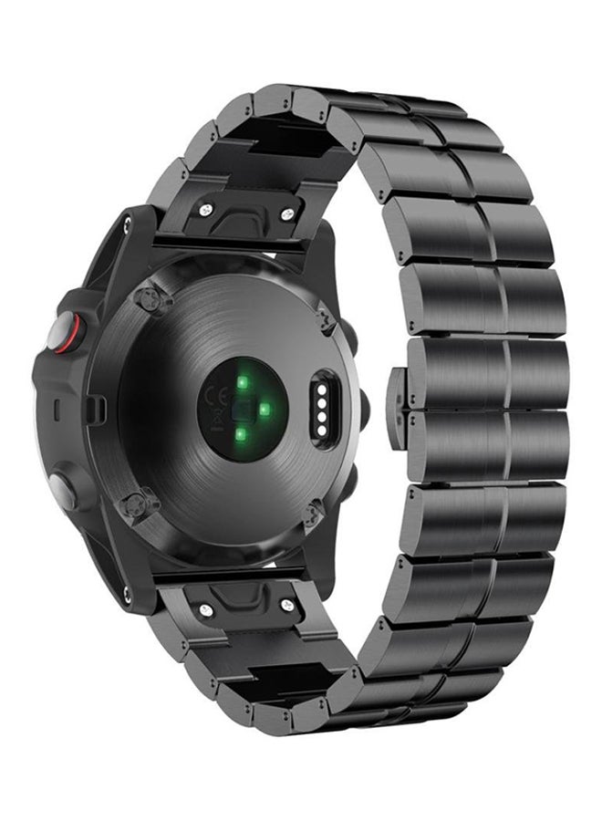 ISank Quick Release Smart Watch Band For Garmin Fenix 5X Black  - Image 2