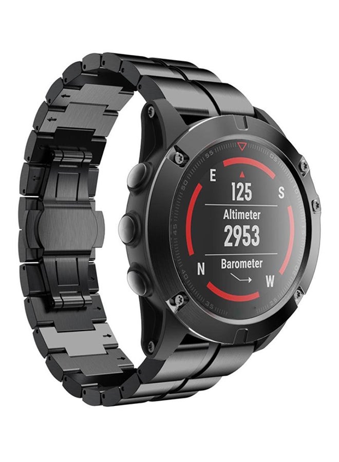 ISank Quick Release Smart Watch Band For Garmin Fenix 5X Black  - Image 3