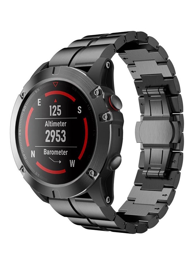 ISank Quick Release Smart Watch Band For Garmin Fenix 5X Black  - Image 4