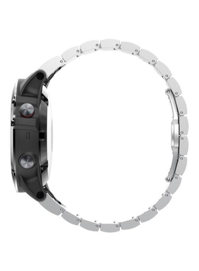 ISank Quick Release Smart Watch Band For Garmin Fenix 5X Silver  - Image 5