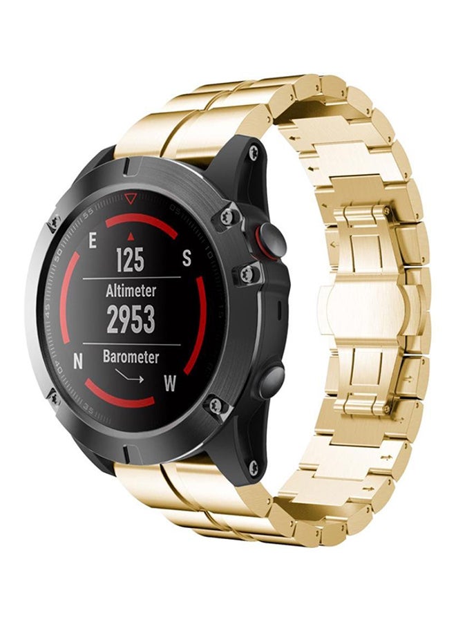 ISank Quick Release Smart Watch Band For Garmin Fenix 5X Gold - Image 3