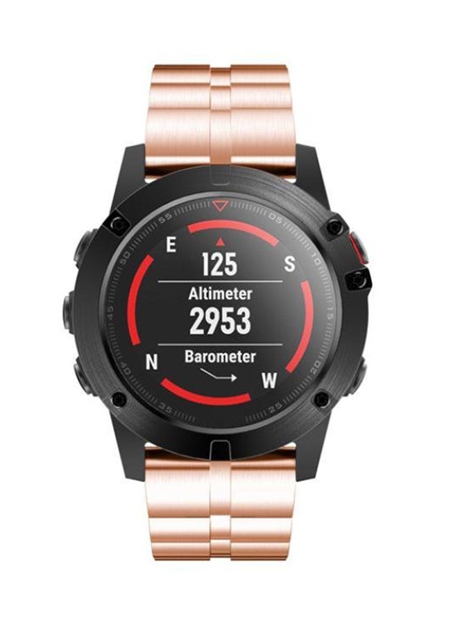 ISank Quick Release Smart Watch Band For Garmin Fenix 5X Rose Gold - Image 4
