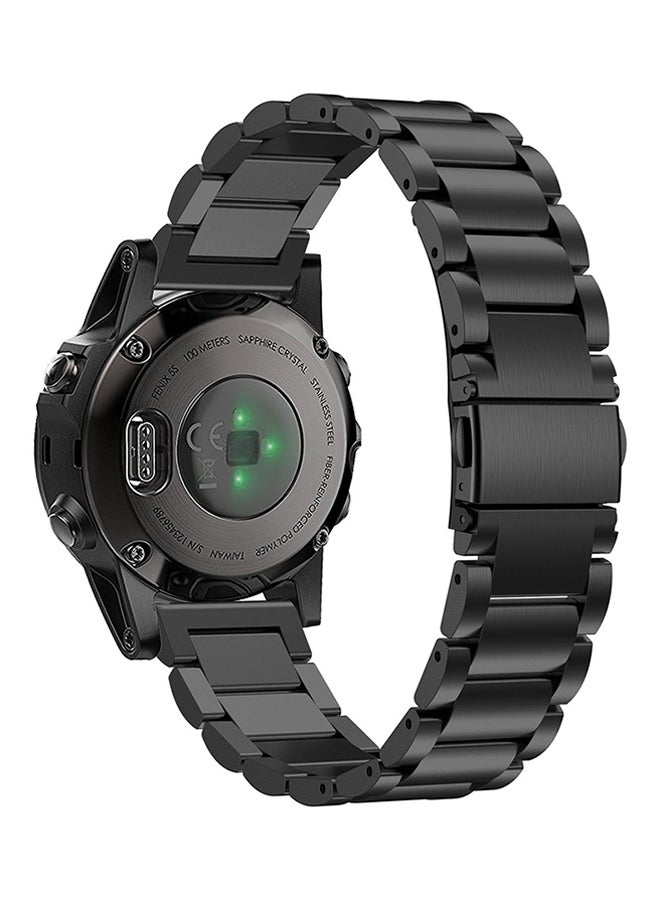 ISank Three Strains Smart Watch Band For Garmin Fenix 5s Black - Image 3
