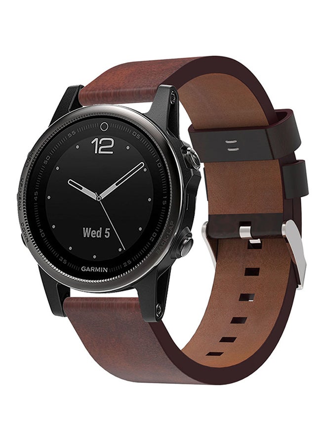 ISank Replacement Smart Watch Band For Garmin Fenix 5s Brown - Image 4