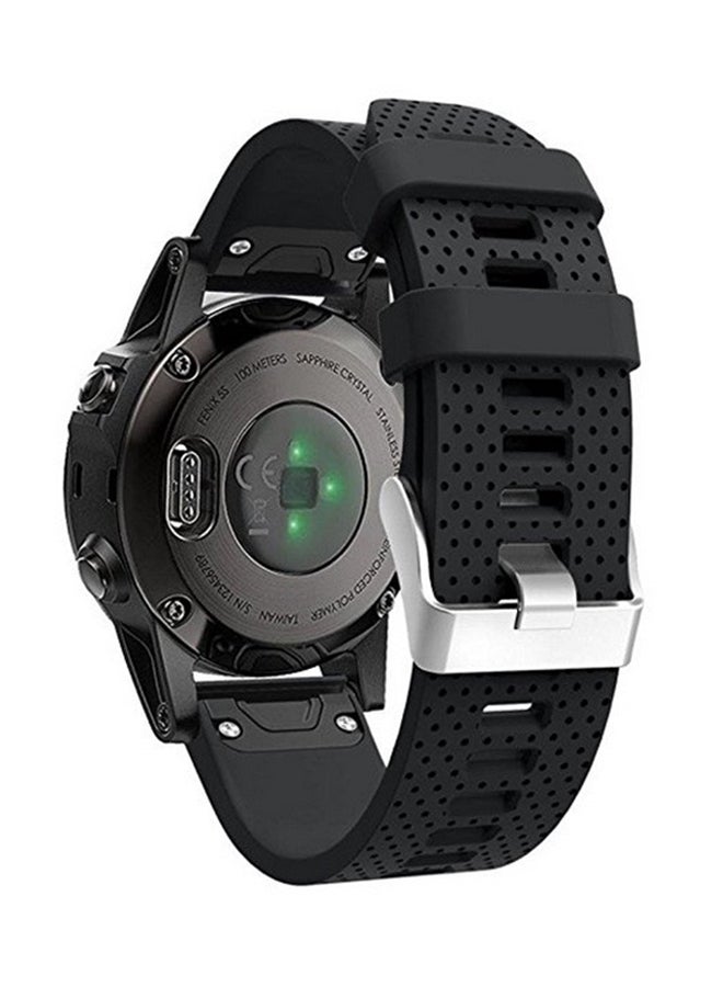 ISank Replacement Smart Watch Band For Garmin Fenix 5S GPS Black  - Image 3