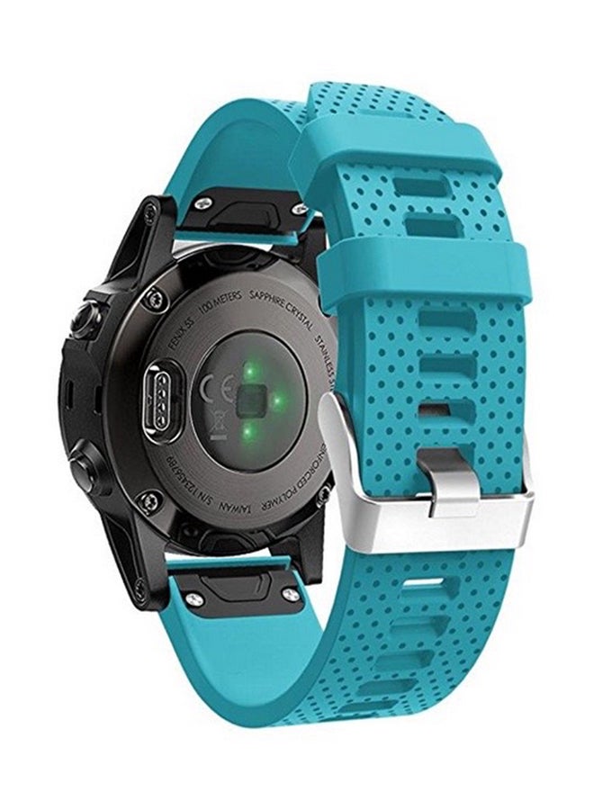 ISank Replacement Smart Watch Band For Garmin Fenix 5S GPS Light Blue  - Image 3