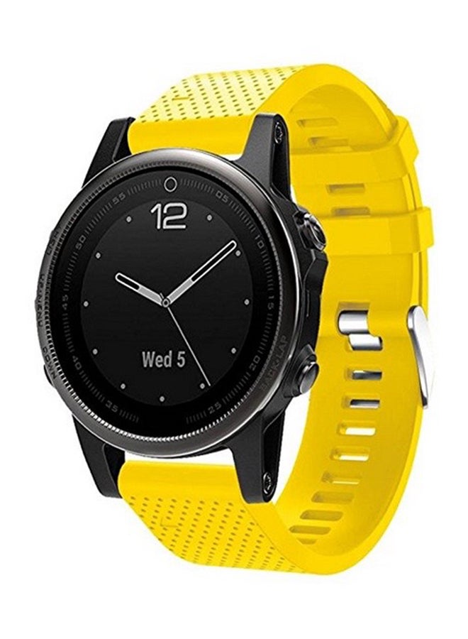 ISank Replacement Smart Watch Band For Garmin Fenix 5S GPS Yellow  - Image 4
