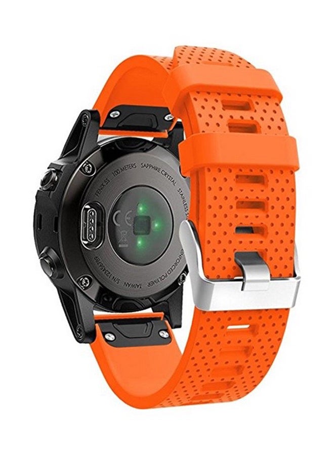 ISank Replacement Smart Watch Band For Garmin Fenix 5S GPS Orange - Image 3