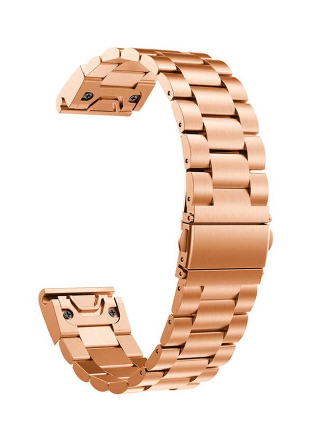 ISank Replacement Smart Watch Band For Garmin Fenix 5 Rose Gold - Image 1