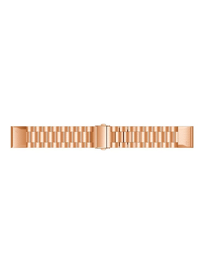ISank Replacement Smart Watch Band For Garmin Fenix 5 Rose Gold - Image 2