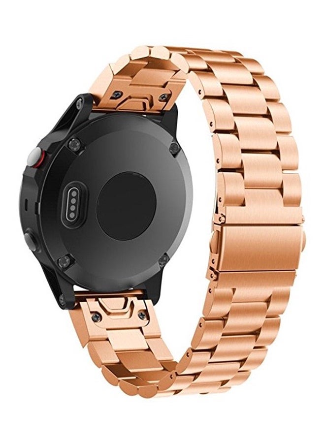 ISank Replacement Smart Watch Band For Garmin Fenix 5 Rose Gold - Image 3