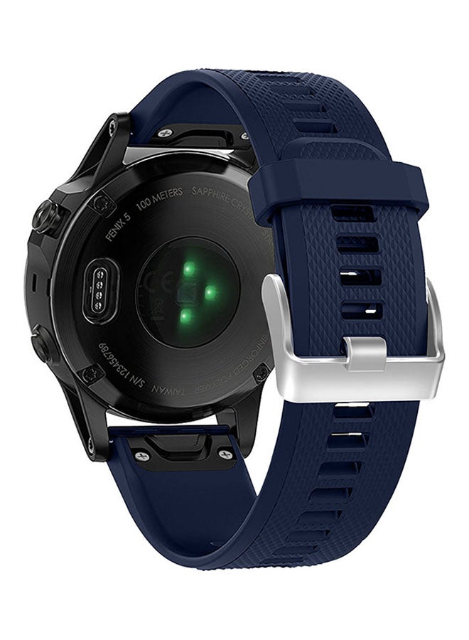 آيسانك سوار ساعة ذكية بديل لساعات جارمين فينيكس 5 أزرق داكن - Image 3