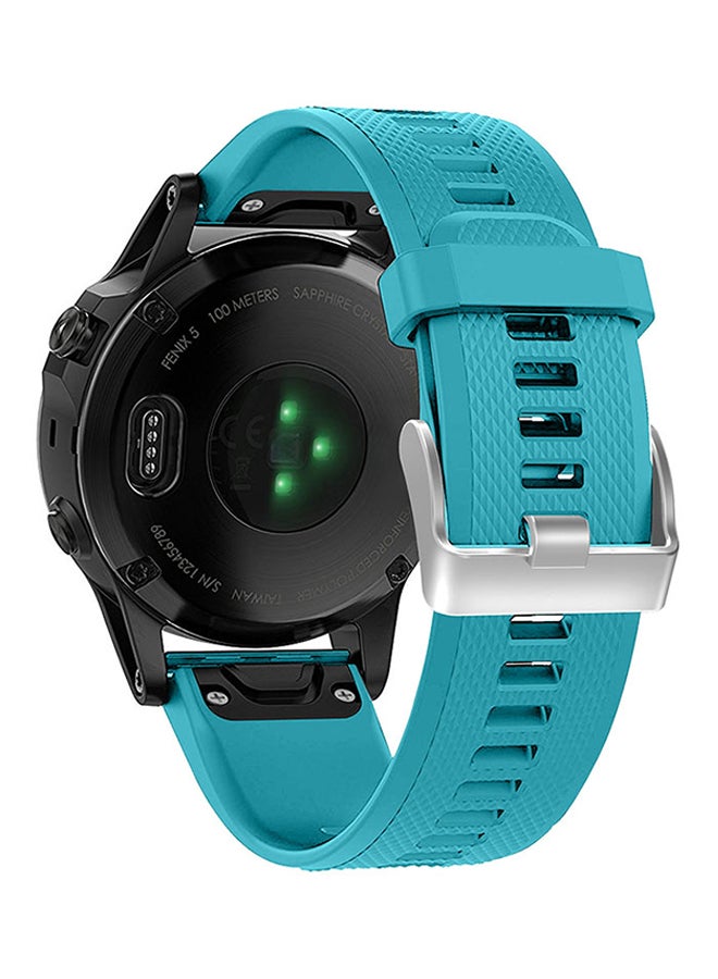 ISank Replacement Smart Watch Band For Garmin Fenix 5 Light Blue - Image 3