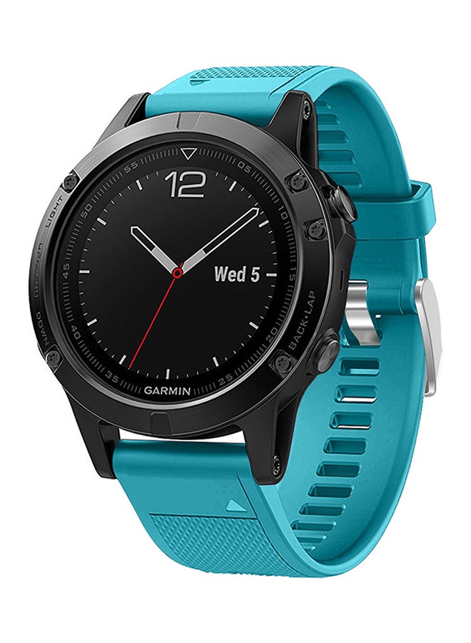 ISank Replacement Smart Watch Band For Garmin Fenix 5 Light Blue - Image 4