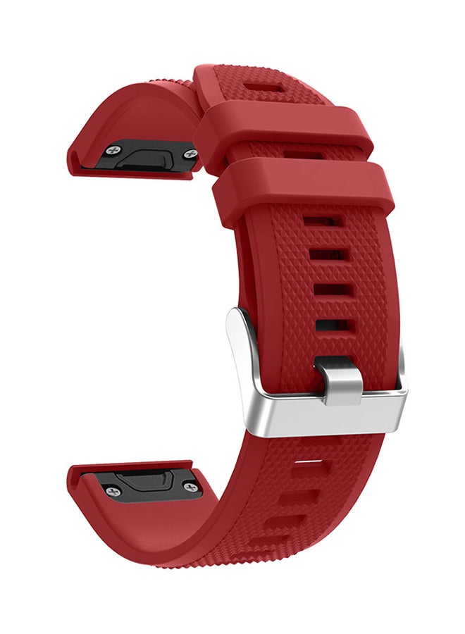 آيسانك سوار ساعة ذكية بديل لساعات جارمين فينيكس 5 أحمر - Image 1