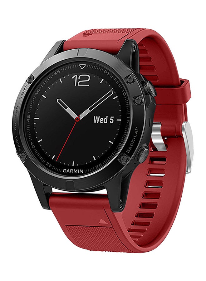 آيسانك سوار ساعة ذكية بديل لساعات جارمين فينيكس 5 أحمر - Image 4