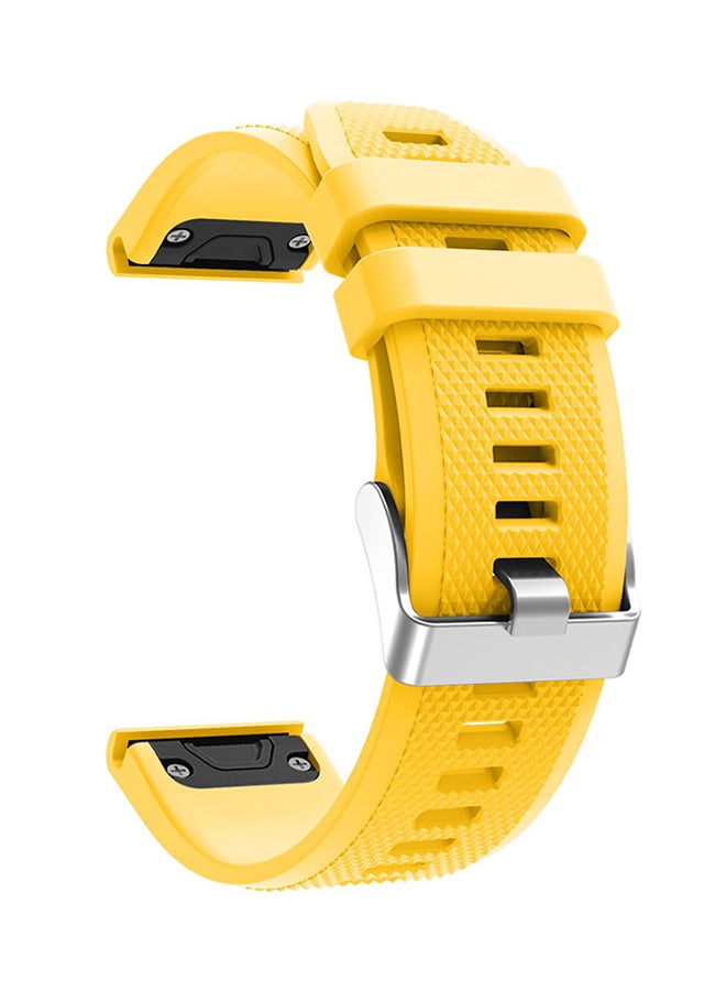 ISank Replacement Smart Watch Band For Garmin Fenix 5 Yellow  - Image 1